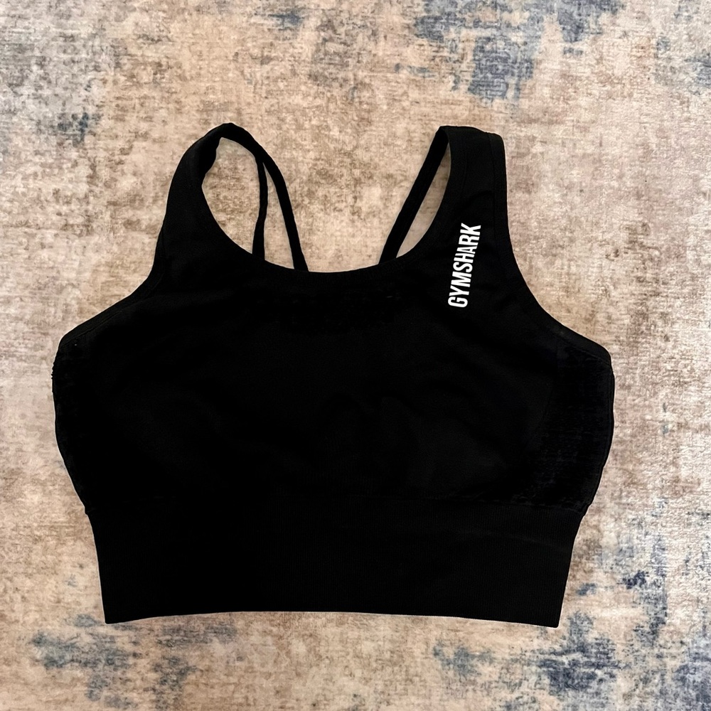 Women’s Gymshark Black Cropped Tank Top, Size Small